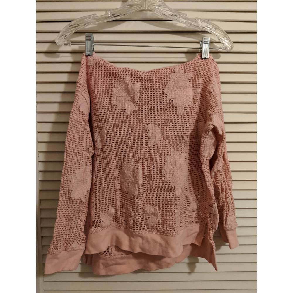 Baby Pink Crochet Hoodie